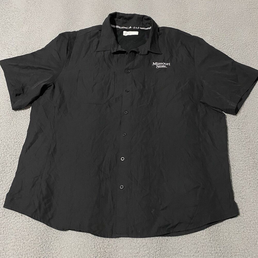 Missouri State Bears Shirt Adidas Mens 2XL XXL Black Button Vented Team Issued